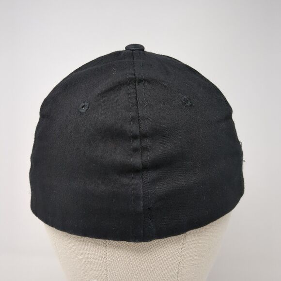 Continental Fitted Hat Black One Size Embroidered Solid Vent Holes - Picture 5 of 8